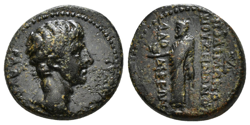 PHRYGIA. Laodicea. Tiberius (14-37). Ae. Dioskourides, magistrate.
Obv: ΣΕΒΑΣΤΟΣ...