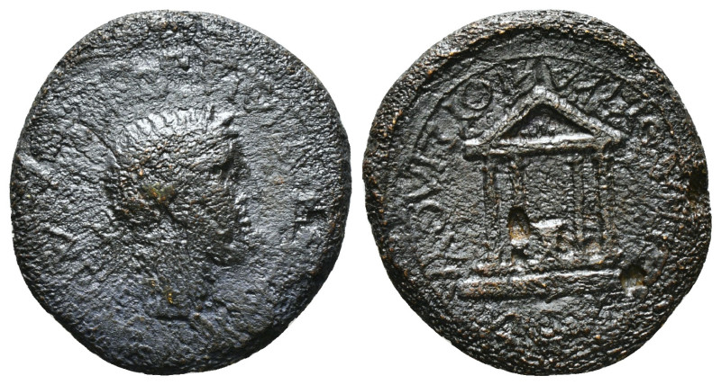 PHRYGIA. Amorium. Vespasian (69-79). Ae. L. Vipsanius Silvanus, magistrate.
Obv:...