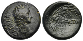 SELEUCIS & PIERIA. Antioch. Augustus (27 BC-14 AD). Ae As.
Obv: CAESAR.
Bare head right.
Rev: AVGVSTVS.
Legend within wreath.
RPC I 4100; McAlee 190.
...