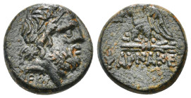 PONTOS. Pharnakeia. Struck under Mithridates VI Eupator (Circa 95-90 or 80-70 BC). Ae.
Obv: Laureate head of Zeus right.
Rev: ΦΑΡΝΑΚΕΙAΣ.
Eagle standi...