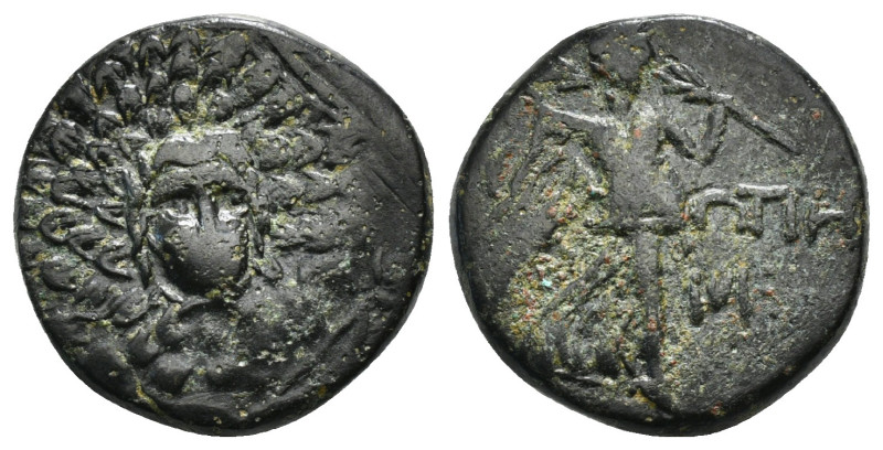 PONTOS. Amisos. Ae (Circa 85-65 BC). Time of Mithradates VI Eupator.
Obv: Aegis ...