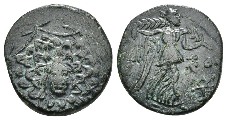 PONTOS. Amisos. Ae (Circa 85-65 BC). Time of Mithradates VI Eupator.
Obv: Aegis ...