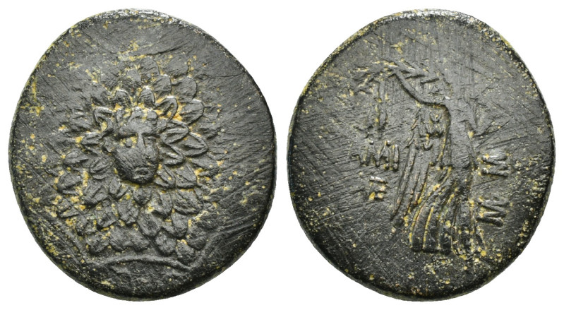 PONTOS. Amisos. Ae (Circa 85-65 BC). Time of Mithradates VI Eupator.
Obv: Aegis ...