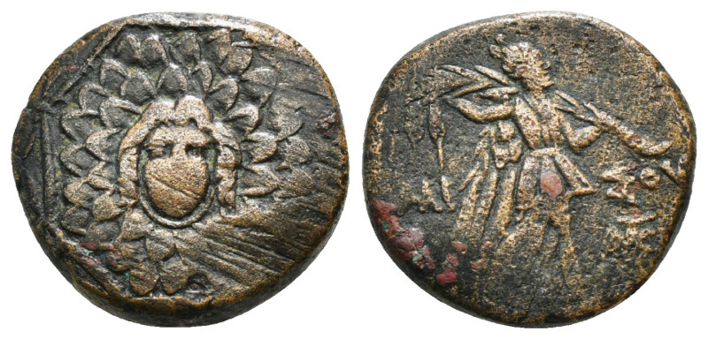 PONTOS. Amisos. Ae (Circa 85-65 BC). Time of Mithradates VI Eupator.
Obv: Aegis ...