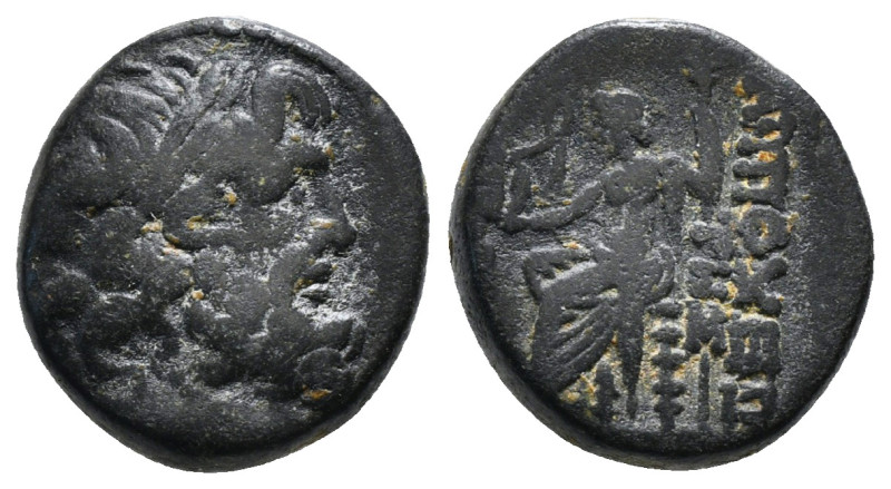 SELEUCIS & PIERIA. Antioch. Ae Tetrachalkon (63-28 BC). 
Obv: Laureate head of Z...