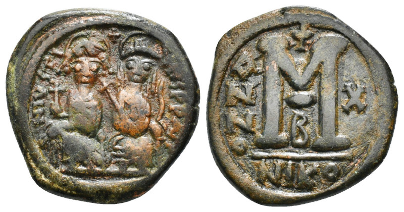 JUSTINIAN I (527-565). Follis. 13,48 g - 27,26 mm