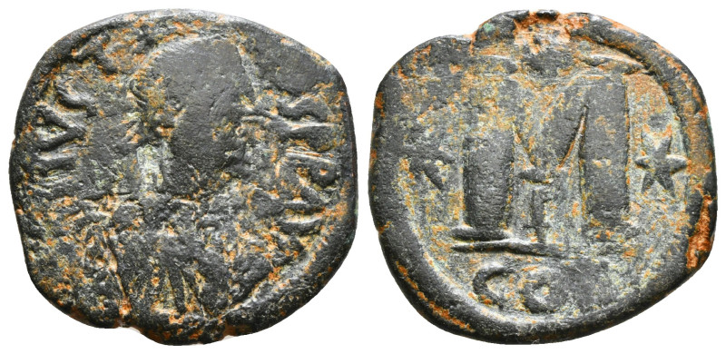 JUSTINIAN I (527-565). Follis 15,30 g - 32,13 mm