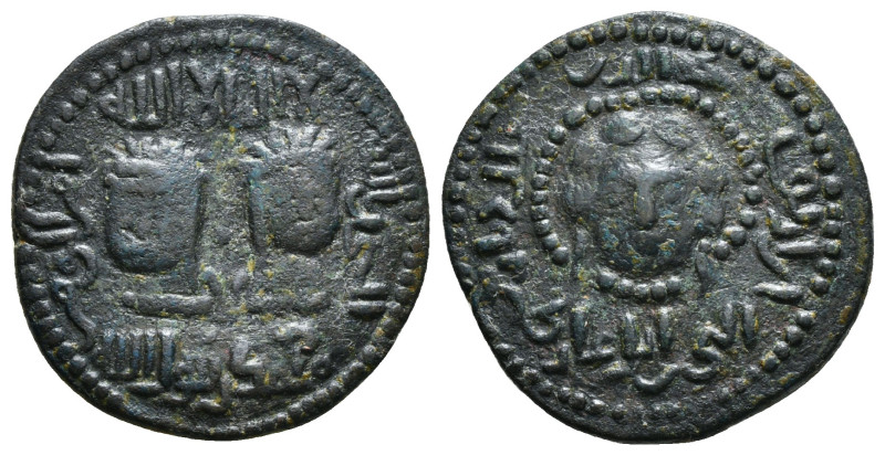 ISLAMIC. Anatolia & al-Jazira (Post-Seljuk). Artuqids (Mardin) Ae Dirhem 11,20 g...