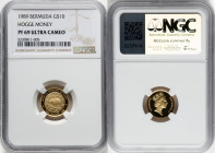 Elizabeth II gold Proof "Wild Pig - Hogge Money" 10 Dollars 1989 PR69 Ultra Cameo NGC, KM57. Hogge Money series. Mintage: 500. HID09801242017 © 2024 H...