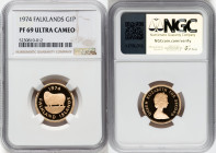 Elizabeth II gold Proof Pound 1974 PR69 Ultra Cameo NGC, Royal mint, KM7. HID09801242017 © 2024 Heritage Auctions | All Rights Reserved