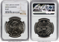 Elizabeth II Prooflike Crown 1960 PL67 NGC, Royal mint, KM909, S-4143. Commemorating the British Exhibition in New York. While this issue commemorates...