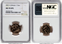 Elizabeth II gold Sovereign 2021 MS70 Deep Prooflike NGC, S-SC9. HID09801242017 © 2024 Heritage Auctions | All Rights Reserved