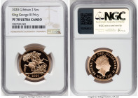 Elizabeth II gold Proof 2 Pounds 2020 PR70 Ultra Cameo NGC, S-SD9B. King George III privy mark. HID09801242017 © 2024 Heritage Auctions | All Rights R...