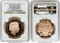 Elizabeth II gold Proof "Queen's Coronation" 5 Pounds 2013 PR70 Ultra Cameo NGC, KM1250a, S-PGCS15. Mintage: 148. One of the First 50 Struck. Featurin...