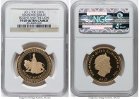 Elizabeth II gold Proof "Diamond Jubilee - Regent and the Lion" 2 Pounds 2012 PR69 Ultra Cameo NGC, Commonwealth mint, KM-Unl. Mintage: 999. Accompani...