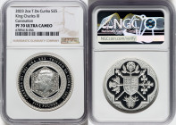 Charles III silver Proof "King Charles III Coronation" 5 Pounds (2 oz) 2023 PR70 Ultra Cameo NGC, Commonwealth mint. HID09801242017 © 2024 Heritage Au...