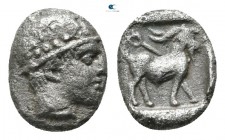 Thrace. Ainos circa 480-400 BC. Obol AR