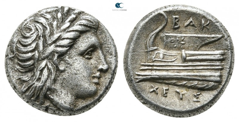 Bithynia. Kios circa 350-300 BC. BAKXEYΣ (Baccheus), magistrate
Hemidrachm AR
...