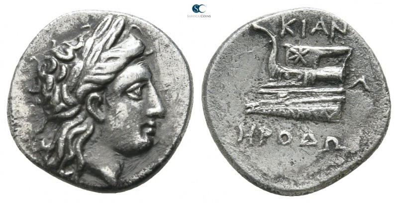 Bithynia. Kios . ΗΡΟΔΩΡΟΣ (Herodoros), magistrate circa 350-300 BC. 
Hemidrachm...