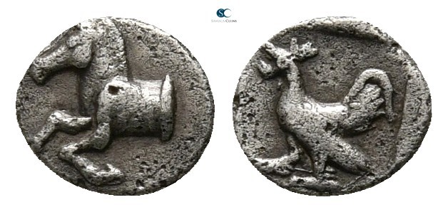 Troas. Dardanos circa 500-400 BC. 
Tetartemorion AR

6mm., 0,17g.

Forepart...