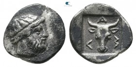 Troas. Lamponeia circa 400-300 BC. Obol AR