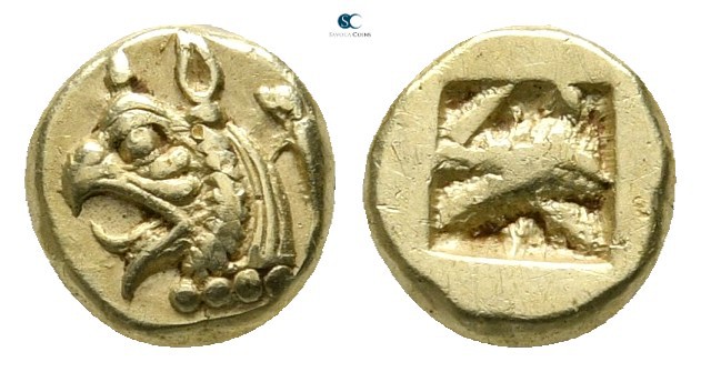 Ionia. Phokaia circa 625-522 BC. 
Myshemihekte - 1/24 Stater EL

6mm., 0,66g....