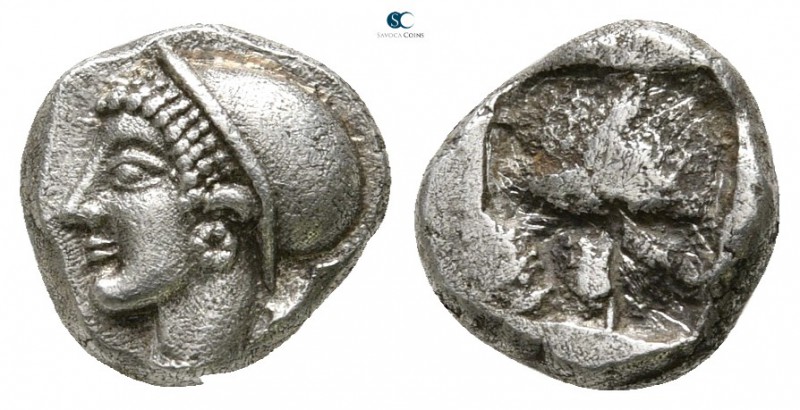 Ionia. Phokaia circa 521-478 BC. 
Diobol AR

9mm., 1,32g.

Female head left...