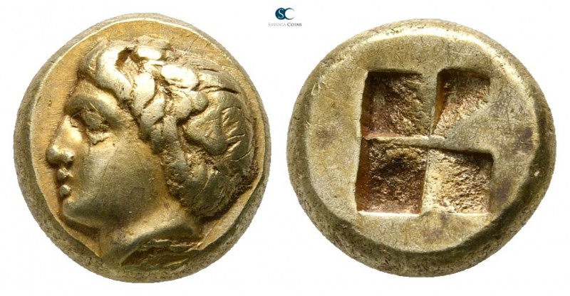 Ionia. Phokaia 377-326 BC. 
Hekte EL

10mm., 2,55g.

Head of Dionysos left,...