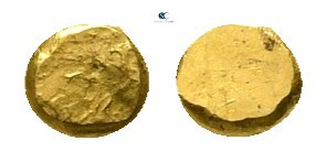 Ionia. Uncertain mint circa 650-600 BC. 
1/96 Stater Ingot EL

3mm., 0,10g.
...