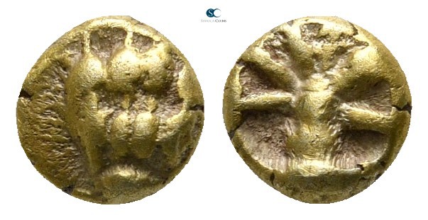 Ionia. Uncertain mint circa 600-550 BC. 
Myshemihekte - 1/24 Stater EL. Milesia...