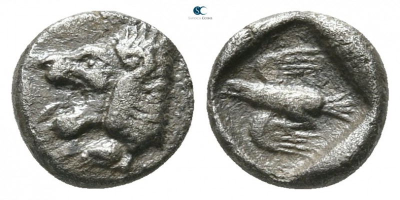 Caria. Uncertain mint circa 450 BC. 
Obol AR

8mm., 0,60g.

Head and forele...
