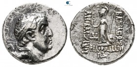 Kings of Cappadocia. Mint A (Eusebeia under Mt.Argaios). Ariobarzanes I Philoromaios 96-63 BC. Dated RY 14=82/1 BC. Drachm AR