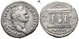 Asia Minor. Struck at Rome for circulation in Asia. Titus AD 79-81. Struck AD 80/1. Cistophoric tetradrachm AR