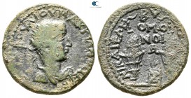 Bithynia. Nikaia . Macrianus Usurper AD 260-261. Homonoia issue with Byzantion. Bronze Æ