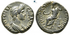 Lydia. Gordos-Iulia  . Plotina AD 105-123. Bronze Æ
