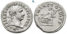 Trajan AD 98-117. Struck AD 100. Rome. Denarius AR