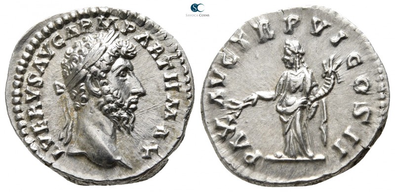 Lucius Verus AD 161-169. Rome
Denarius AR

19mm., 3,43g.

L VERVS AVG ARM P...