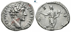Marcus Aurelius AD 161-180. Struck under Antoninus Pius, AD 145-147. Rome. Denarius AR
