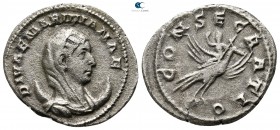 Diva Mariniana AD 254-256. Rome. Denarius AR