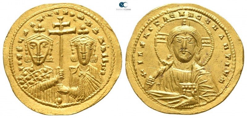 Constantine VII Porphyrogenitus with Romanus II AD 913-959. Constantinople
Soli...