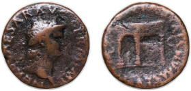 Rome Roman Empire 62 - 68 AE As - Nero (PACE P R VBIQ PARTA IANVM CLVSIT S C) Bronze Rome (ancient) Mint 9.4g F RIC I 349 OCRE ric.1(2).ner.349