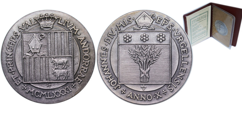 Andorra Principalty 1981 Medal - Joan Martí i Alanis (10th Anniversary of the Bi...