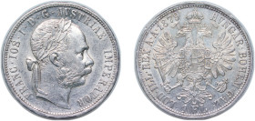 Austria Austro-Hungarian Empire 1879 1 Florin - Franz Joseph I Silver (.900) Vienna Mint (37485342) 12.3g AU KM 2222 Schön 149