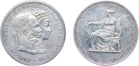 Austria Austro-Hungarian Empire 1879 2 Gulden - Franz Joseph I (Silver Wedding Jubilee) Silver (.900) (275000) 24.8g AU X M5 Her 824