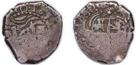 Bolivia Spanish colony 167? P E 2 Reales - Carlos II Silver (.931) Potosi Mint 4.8g VF KM 24 KM R25