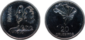 Brazil Federative Republic of Brazil 1972 20 Cruzeiros (150th Anniversary of Independence) Silver (.900) Paris Mint (502000) 18.1g UNC KM 583 Schön 88...