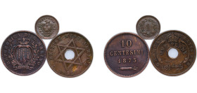 British West Africa 1875-1952 Switzerland San Marino (3 Lots) Copper VF