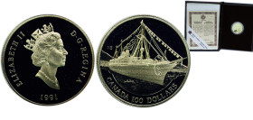 Canada Commonwealth 1991 100 Dollars - Elizabeth II (Empress of India) Gold (.583) Ottawa Mint (33966) 13.338g PF Ch RC-3116 KM 180