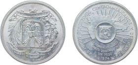 Dominican Republic Fourth Republic 1974 1 Peso (Central American and Caribbean Games) Silver (.900) Royal Mint (50000) 27.2g BU KM 35