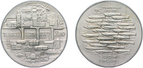 Finland Republic 1979 H 25 Markkaa (Turku) Silver (.500) Helsinki Mint (300000) 26.3g UNC KM 58 Schön 65